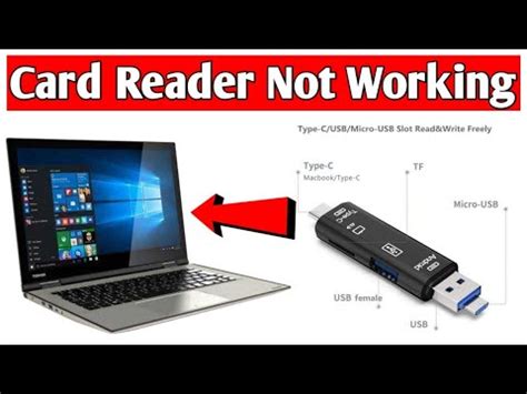 laptop card reader not working